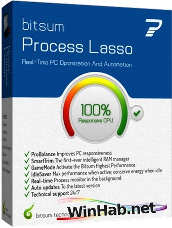 Управление Windows процессами Process Lasso 16.0.1.16