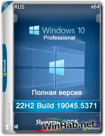 Windows 10 Pro 22H2 Build 19045.5371 Full Январь 2025