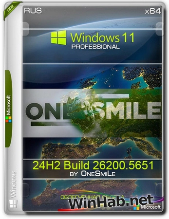 Windows 11 Pro by OneSmiLe 24H2 build 26200.5651