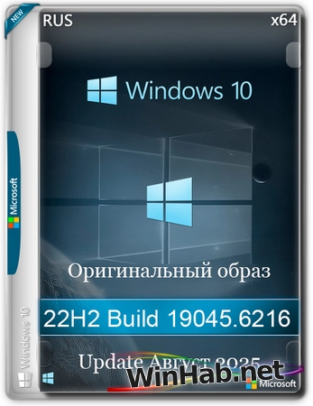 Windows 10 Pro 22H2 Build 19045.6216 Full Август 2025