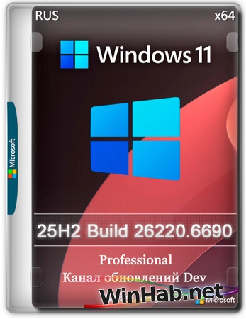 Windows 11 Pro 25H2 Build 26220.6690 Dev