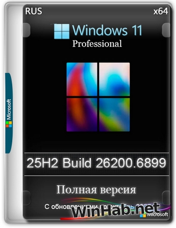 Windows 11 Pro 25H2 Build 26200.6899 Full Октябрь 2025