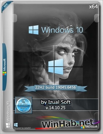 Windows 10 Pro 22h2 Build 19045.6456 by Izual Soft [v14.10.25]