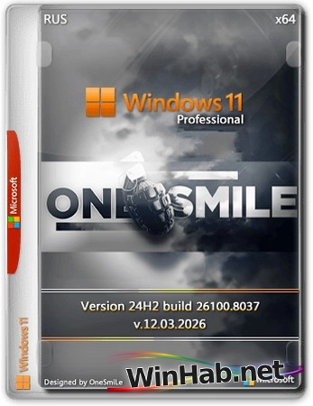 Windows 11 Pro by OneSmiLe 24H2 build 26100.8037
