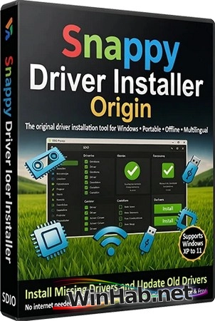 Установка драйверов Snappy Driver Installer Origin R830 | Драйверпаки DP SamLab 26.04.0 и SDIO 26.04.04