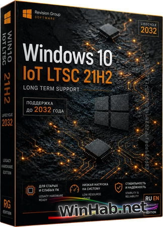 Windows 10 IoT LTSC 21H2 19044.7291 для слабых ПК by RG